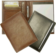 British Tan and Black Genuine Leather Pocket Jotters